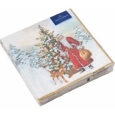Winter Specials vánoční ubrousky Santa se stromečkem 33x33cm