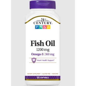 21st Century Fish Oil 1200mg - Омега 3 Рибено Масло | 90 sgels (9144)