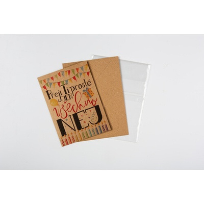 Přáníčko BeBechy - recyklovaný papír - Nej