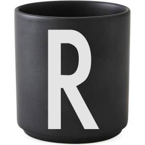 Design Letters Чаша халба aj буква r порцеланова черна (10204000r)