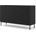 BIM Furniture Комод Ravenna B 150 2D3S фрезован фолиран MDF, черно (RAVENNACAB150BMBLF)