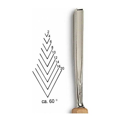 Dláto Stubai tvaru V 60° 5541 – šířka 20mm