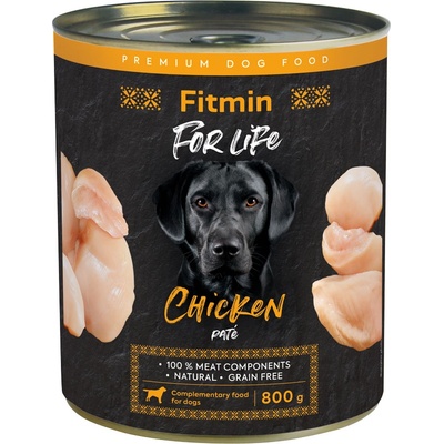 Dibaq Fitmin For Life Консервирано пилешко месо за кучета 800 g