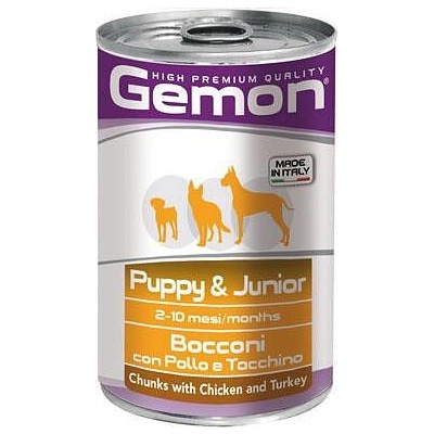 Gemon Puppy & Junior Chicken & Turkey - Консерва за кученца (400 г)