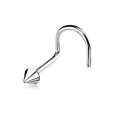 Šperky4U zlatý piercing do nosu špička ZL01116-WG
