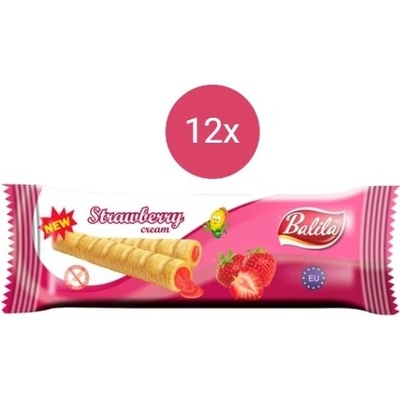 Balila kukuřičné trubičky jahodové 12 x 18 g