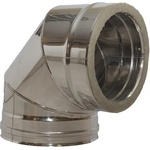 ArtKamin Димоотводно Коляно Инокс 90° с изолация - Ф150-200 (ki90si)