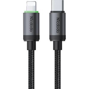 Mcdodo Кабел за данни Mcdodo (CA-4820) - USB-C към Lightning, найлонова оплетка, алуминиева сплав, 36W, 1m - Черен