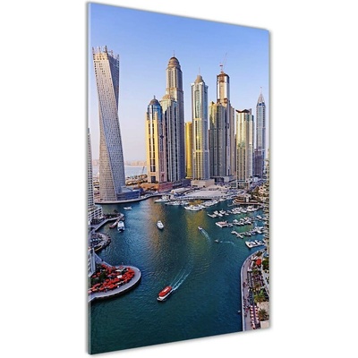 Vertikálny fotoobraz na skle zátoka Dubaj 50x100 cm