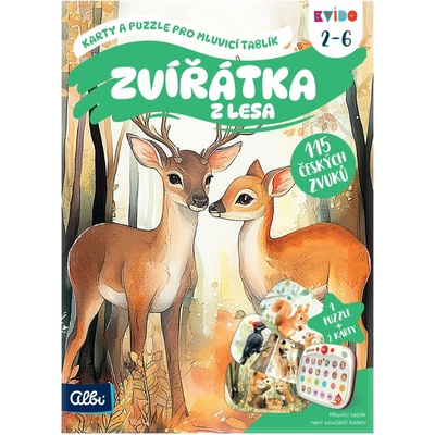 Albi Kvído Karty a puzzle pro mluvicí tablík Zvířátka z lesa