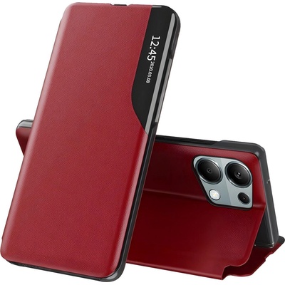 Techsuit Elegantен книжен калъф View Case за Xiaomi Redmi Note 13 Pro 4G/Poco M6 Pro 4G - Червен KP31032 (31032)