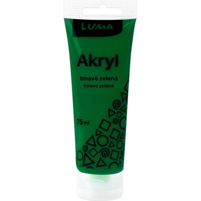 Akrylová barva 75ml Tmavě zelená