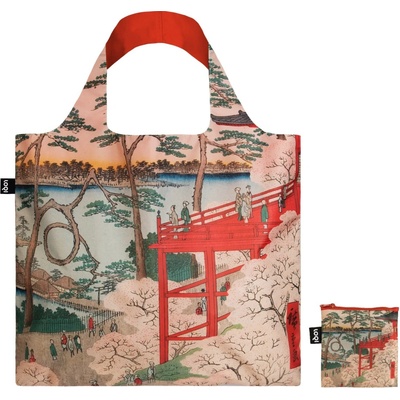 Skladacia nákupná taška LOQI UTAGAWA HIROSHIGE Kiyomizu Hall & Shinobazu Pond