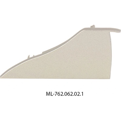 ML-762.062.02.1 Koncovka pro NT bez otvoru (levá), stříbrná barva, 1 ks