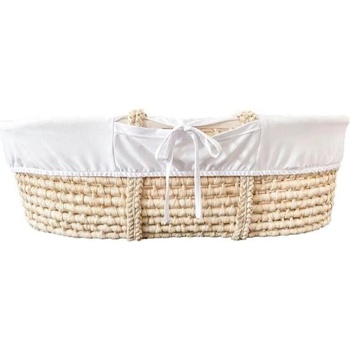 ahoj baby Калъф за кошница на Мойсей за бебе Органичен памук White