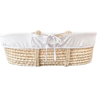 ahoj baby Калъф за кошница на Мойсей за бебе Органичен памук White