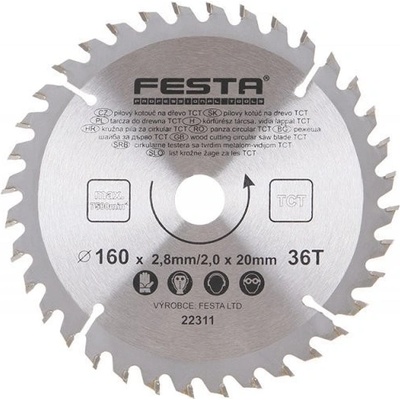 FESTA Kotouč pil. SK 160/2,8/20 z36