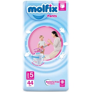 Molfix Пелени гащи Molfix Pants - Junior 5, 12-17 kg, 44 броя (8690536842728) - baby