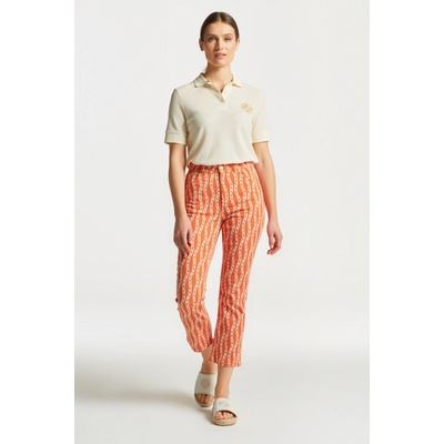 Gant džínsy chain print cropped jeans oranžová