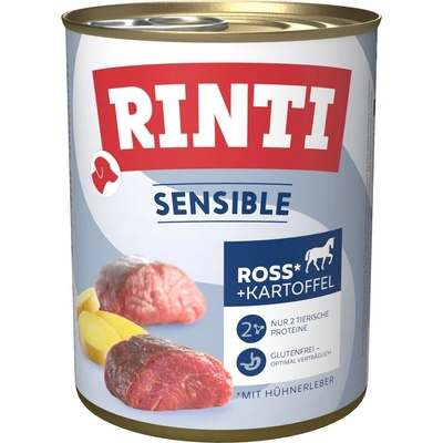 Rinti Sensible konské, kuracia pečeň a zemiaky 24 x 800 g