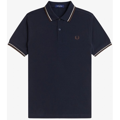 Fred Perry Блуза с яка Fred Perry Short Sleeve Twin Tipped Polo Shirt - Navy 52A