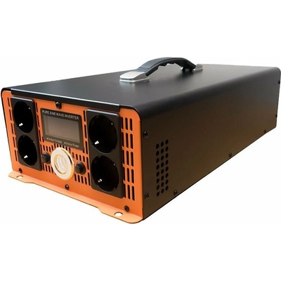 HOULI Power Inverter 12V/230V, 2500W/5000W, čistá sínusoida, 4 zásuvky HPGC0025U 12V/50Hz/230V/EU