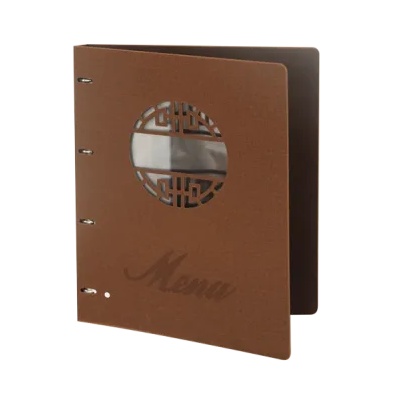 Horecano - Папка за меню с метален клипс кафява (HC-93830) (0193830)
