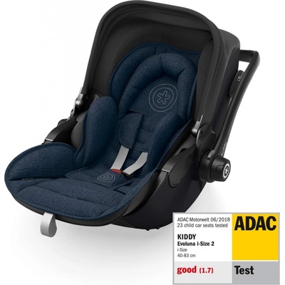 Kiddy Evoluna i-size 2 Indigo 2021 Blue Melange - Icy Grey