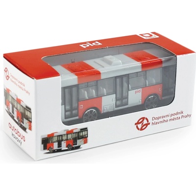 Rappa 241107 Kovový autobus PID Praha červená 8 cm