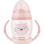 KikkaBoo Чаша със силиконов накрайник KikkaBoo - Happy face, Pink, 200 ml (31302030070)