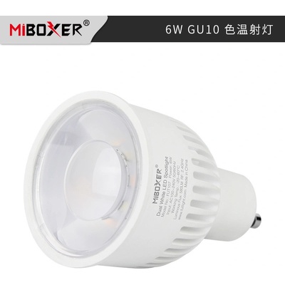 MiBoxer FUT107 Smart LED žiarovka GU10, 6W, Dvojitá biela, RF 2,4GHz