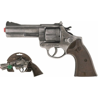 Alltoys Policejní revolver Gold colection stříbrný kovový 12 ran