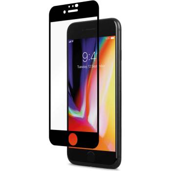 Moshi iVisor AG - обхващащо ръбовете матово защитно покритие за iPhone 8, iPhone 7, iPhone 6, iPhone 6S (черен)