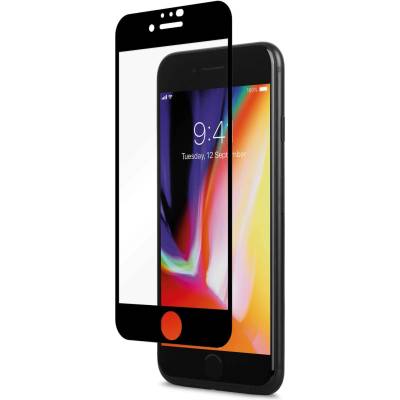 Moshi iVisor AG - обхващащо ръбовете матово защитно покритие за iPhone 8, iPhone 7, iPhone 6, iPhone 6S (черен)