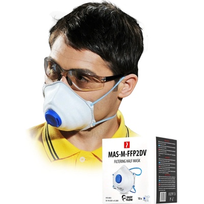 Reis MAS M Protiprachová polomaska FFP2DV s ventilom 10 ks