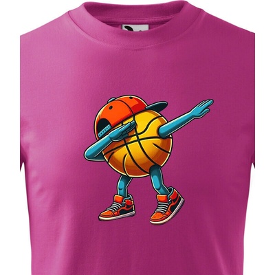 Dětské tričko Basketbalový míč dab dance Purpurová Canvas Bezvatriko.cz 2287