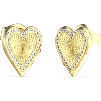 Guess Krásné pozlacené náušnice Love Me Tender JUBE03237JWYGT/U
