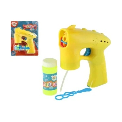Bublifuková pistole žlutá 13cm a náplň