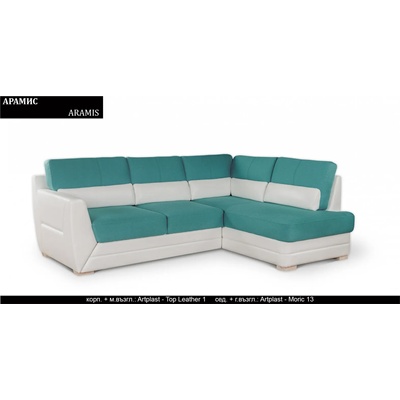 Rudi-an Ъглов диван Aramis BM, с ракла, разтегателен