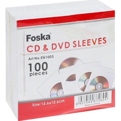 Obálka CD 126x126 mm papierová FOSKA 100 ks