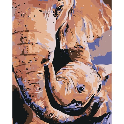 ZUTY Malování podle čísel SLONICE A SLŮNĚ 40 x 50 cm