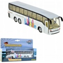 Mikro Autobus 19 cm kov zpětný chod na baterie se světlem a zvukem