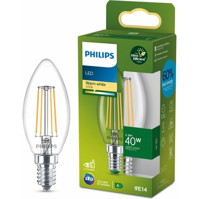 Philips LED 40W B35 E14 2700K CL UE SRT4 929003800701
