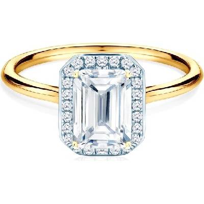 Savicki Zásnubní prsten dvoubarevné zlato bílý topaz SAVR62904