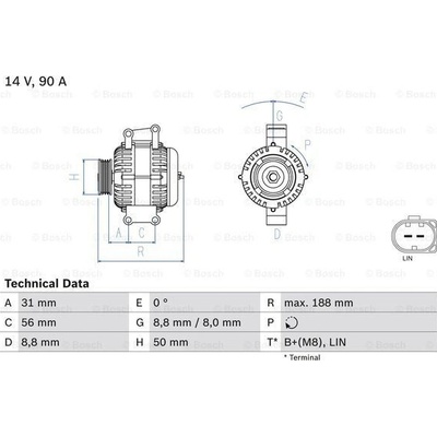 Alternátor BOSCH 0 986 047 840