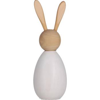 Textilomanie Dřevěný zajíček BUNNY DAISY 12,5 cm bílý