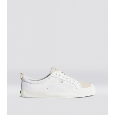 Cariuma OCA Low White Premium Leather Vintage White Suede Sneaker