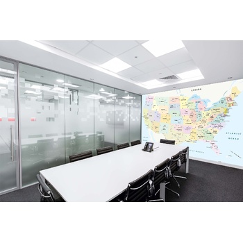 DIMEX ART s. r. o Самозалепваща се флизелинова фототапета политическа карта на сащ 375 x 250 см