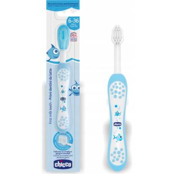 Chicco Kefka na zuby modrá od 6m+