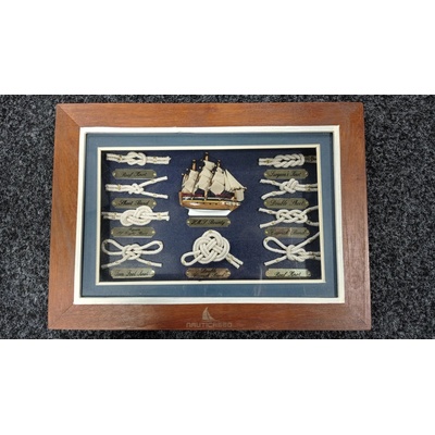 SEA Club Obraz - námořní uzly, plachetnice Bounty, 35,5 x 26 cm 1111nautica